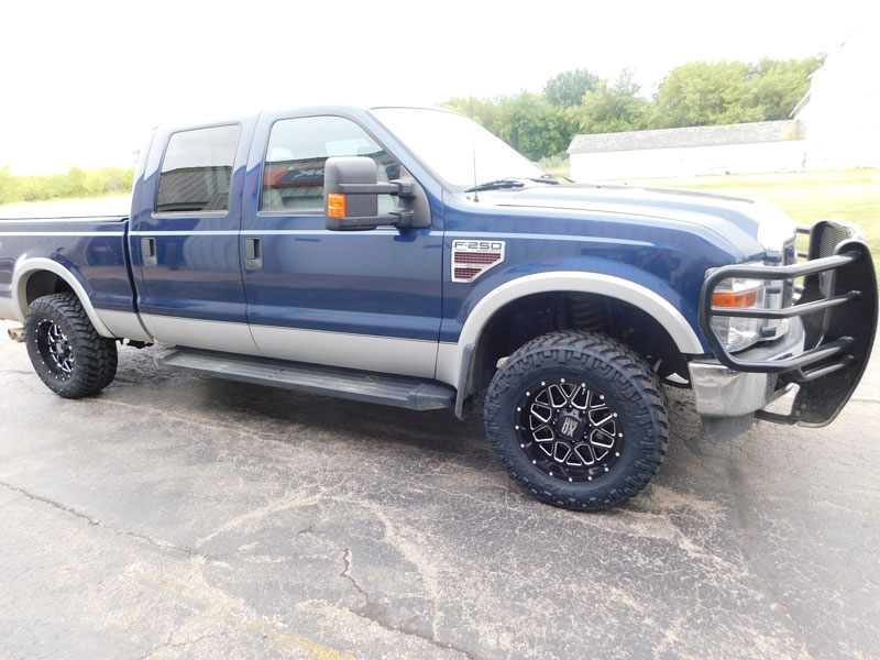2008 Ford F 250 With 3 Inch Lift Kit Xd Series Grenade Xd820 18x9 18 By 9  12 Offset Wheels Nitto Trail Grappler Mt 285 65 18 Tires 