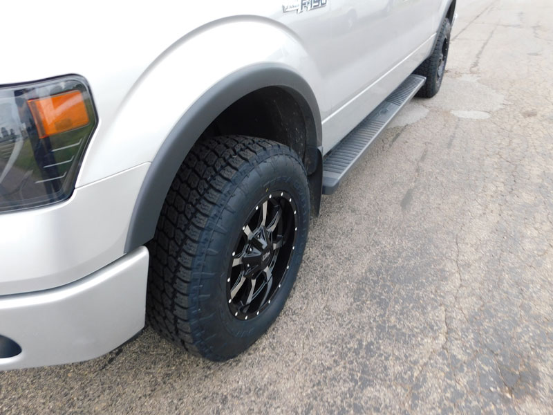 2014 Ford F 150 With 2 Inch Leveling Kit Moto Metal Mo970 Mo970b 18x9 18 By 9 +18 Offset Wheels Nitto Terra Grappler G2 275 70 18 Tires 