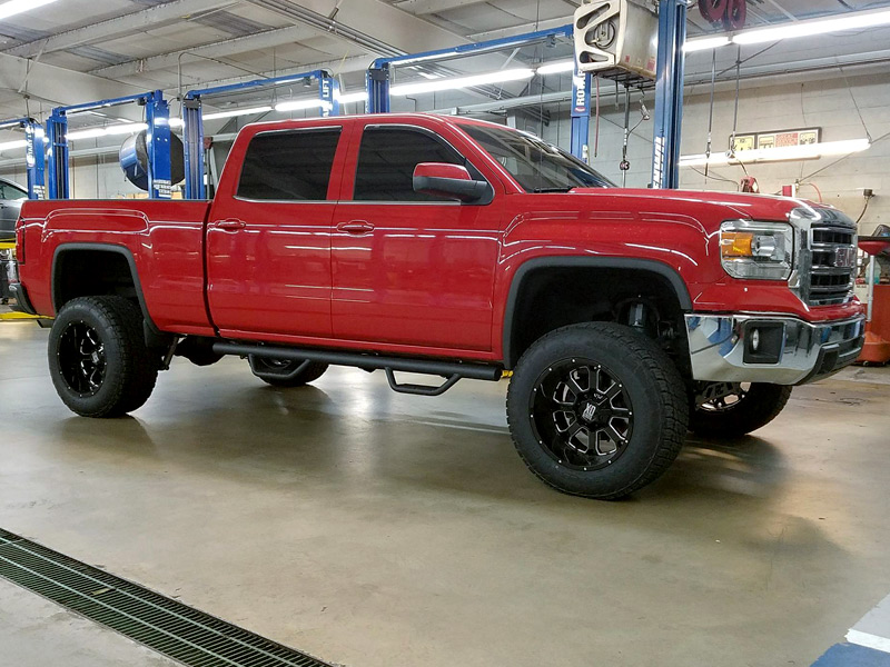 2014 Gmc Sierra 1500 With 7 Inch Rough Country Lift Kit Xd Series Buck 20x12  44 Offset 20 By 12 Inch Wide Wheel Nitto Terra Grappler G2 35x12 5r20 Tire 