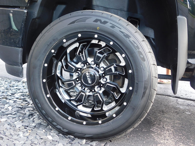 2014 Gmc Sierra Denali 2500hd Sota Scar 566dm 20x10 20 By 10  19 Offset Wheels Nitto Nt420s 275 55 20 Tires 