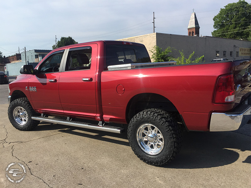2014 Ram 2500 With Raceline Renegade 8 888p 17x9  12 Offset 17 By 9 Inch Wide Wheel Nitto Trail Grappler 295 70r17 Tire 