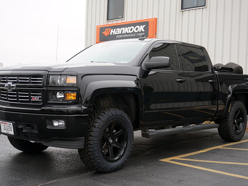 2015 Chevy Silverado Fuel Ripper D589 20x9 +01 Offset 20 By 9 Inch Wide Wheel And Nitto Ridge Grapper 295 60r20 34 Inch Wide Tire 