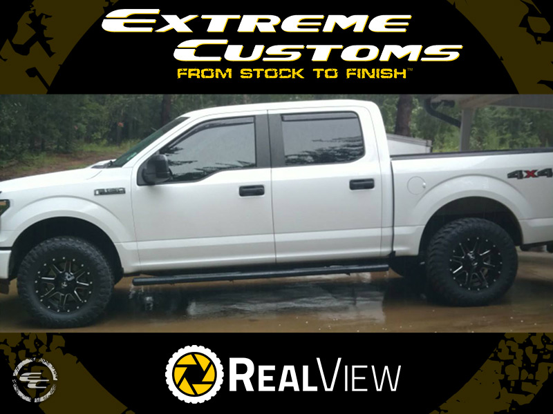 2015 Ford F 150 With 2 Inch Rough Country Leveling Kit Fuel Offroad Maverick 18x9  12 Offset 18 By 9 Inch Wide Wheel Atturo Trail Blade Mt 33x12 5r18 Tire 