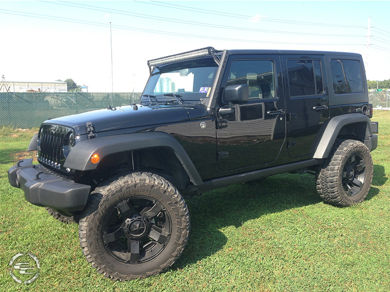 2015 Jeep Wrangler With 3 5 Inch Trail Master Suspension Lift Kit Xd Series Rockstari Xd811b 20x9  12 Offset 20 By 9 Inch Wide Wheel Federal Couragia Mt 35x12 5r20 Tire 