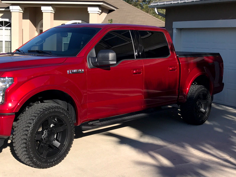 2016 Ford F150 With 2 Inch Leveling Strut Extensions Xd Series Rockstar Ii 20x9  12 Offset 20 By 9 Inch Wide Wheels Atturo Trail Blade Xt 33x12 5r20 Tires 