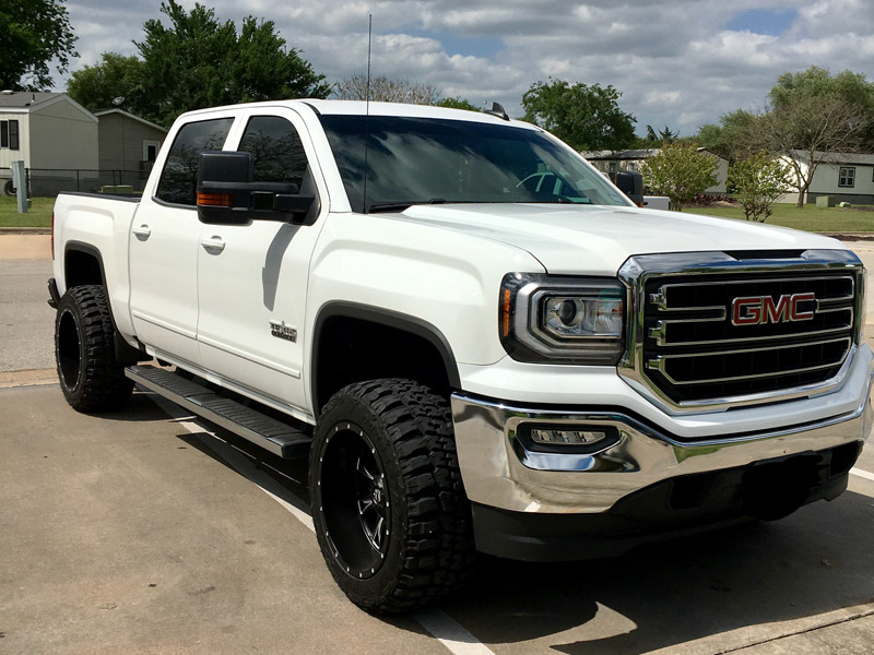 2016 Gmc Sierra 1500 With 3 Inch Lift Kit Fuel Offroad Throttle Deep 20x12  44 Offset 20 By 12 Inch Wide Wheel Federal Couragia Mt 33x12 5r20 Tire 
