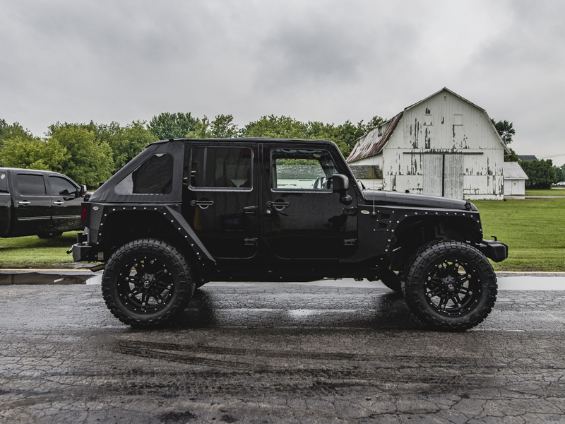 2016 Jeep Wrangler With 4 Inch Lift Kit Fuel Offroad Hostage 20x10  12 Offset 20 By 10 Inch Wide Wheel Nitto Ridge Grappler 35x13 5r20 Tire 