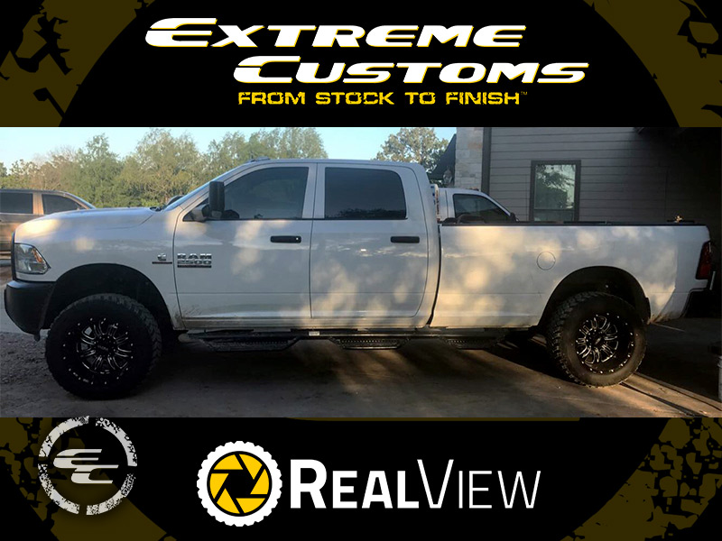 2016 Ram 2500 With 2 5 Inch Rough Country Leveling Kit Ultra Predator Ii Wide 249bm 20x12  44 Offset 20 By 12 Inch Wide Wheel Maxtrek Mud Trac Mt 35x12 5r20 Tire 