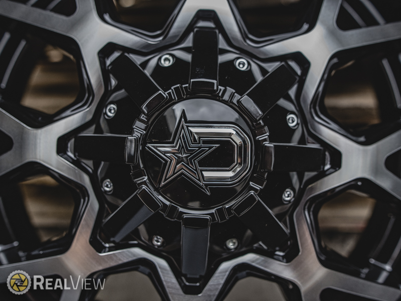 RealView of Dropstars DS645 Gloss Black W/ Machined Face - 20x10 
