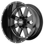Moto Metal MO962 Gloss Black W/ Milled Accents 17x10 -24