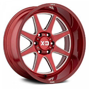 XD Series XD844 Pike Brushed Red W/ Milled Accent