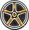 Icon of a wheel