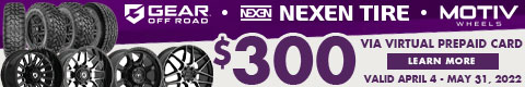 Nexen Gear Motiv $300 Rebate Banner