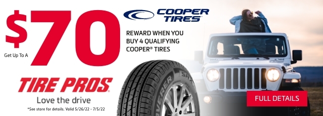 Cooper Tire Rebate Banner