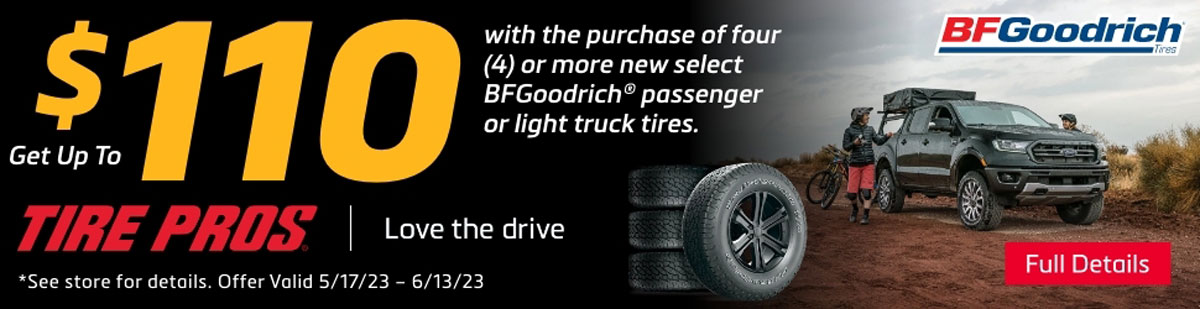 BFGoodrich Tire Rebate Banner