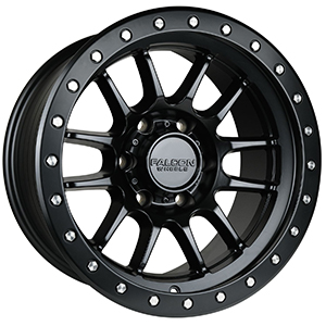 Falcon Wheels T7 Matte Black W/ Black Ring