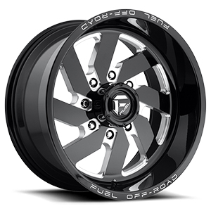 Fuel Turbo D582 Gloss Black W/ Milled Spokes Deep