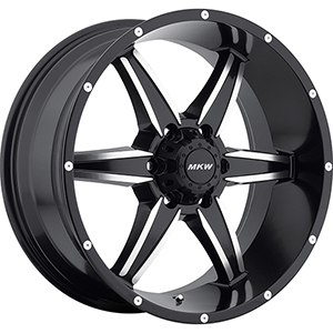 MKW Offroad M89 Satin Black W/ Machined Face