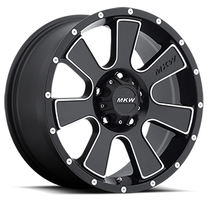 MKW Offroad M90 Satin Black W/ Machined Face