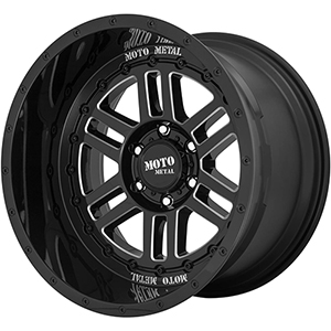 Moto Metal MO800 Deep Six Gloss Black W/ Milled Spokes