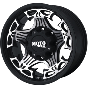 Moto Metal MO909 Skull Gloss Black W/ Machined Face