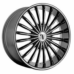 Velocity Wheel VW11 Black Machined w/ Machined Lip