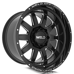 Shop All Weld Off-Road Stealth W102 Gloss Black Milled Wheels at 