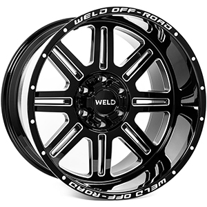 Shop All Weld Off-Road Chasm W103 Gloss Black Milled Wheels at