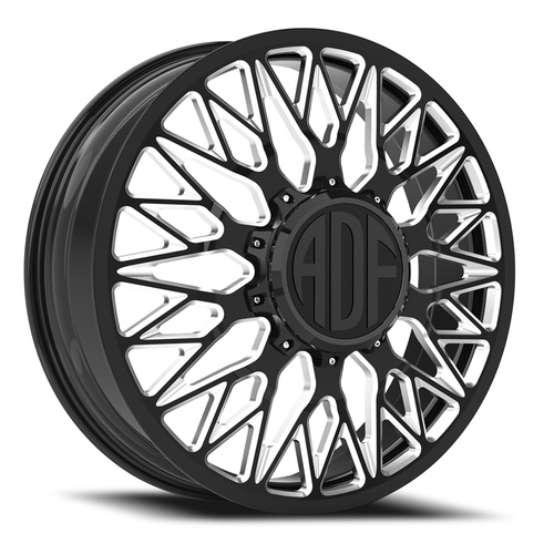 ADF Wheels Techno Mesh Dually Gloss Black/Machined