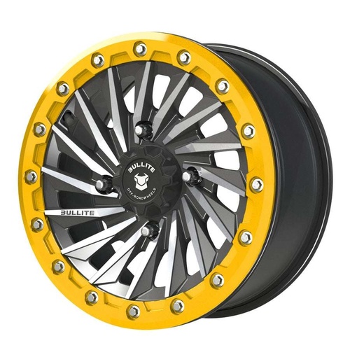 Bullite Bt-08 Satin Black W/ Neo Yellow Beadlock