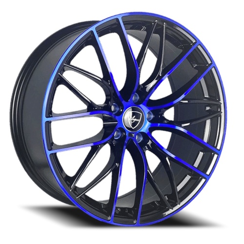 Elegance E010 Gloss Black W/ Candy Blue Face