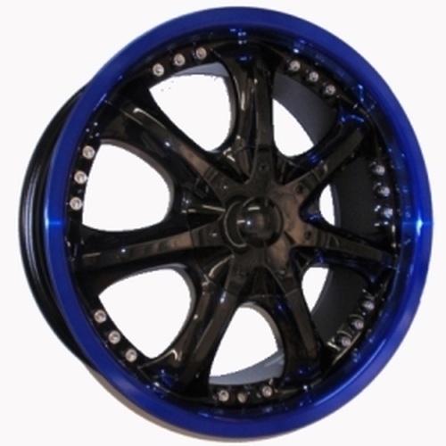 G-Line Alloys G552 Black W/ Blue Lip