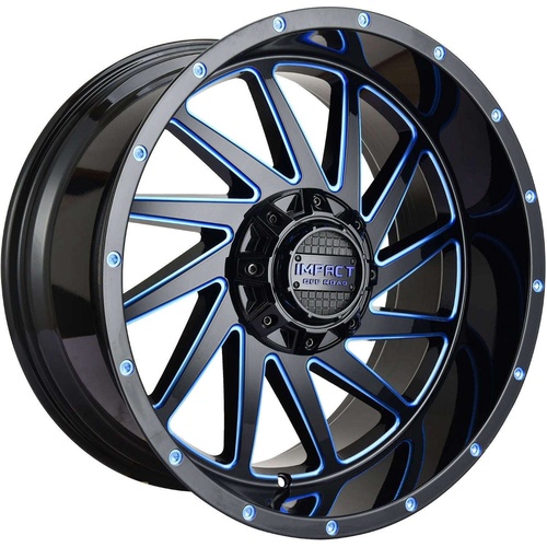 Impact 811 Gloss Black W/ Red Milling