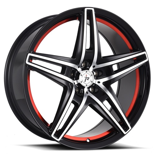 Impact 604 Gloss Black W/ Red Machined Face