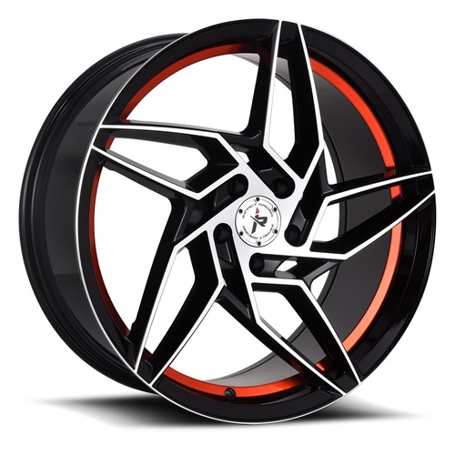 Impact 605 Gloss Black W/ Red Machined Face