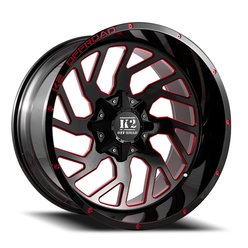 K2 Shockwave K12 Black W/ Red Milling