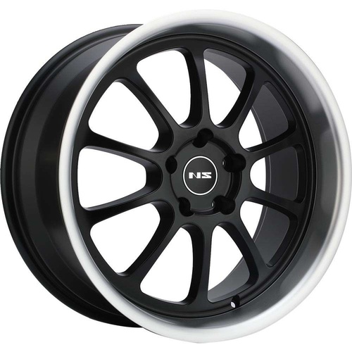 NS Wheels Ns-Ten Matte Black With Machined Lip
