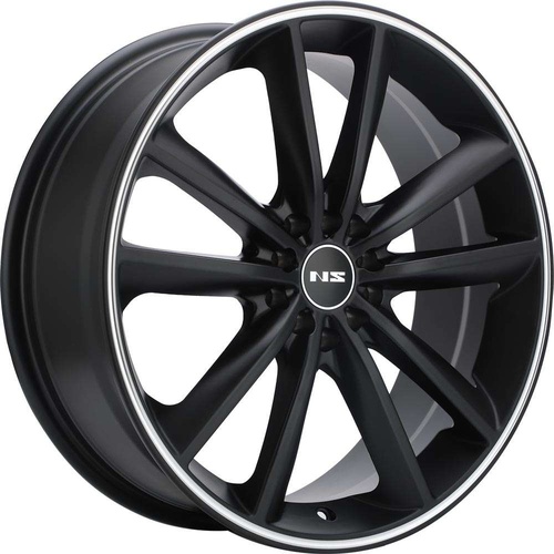 NS Wheels Ns9012 Matte Black With Machined Stripe