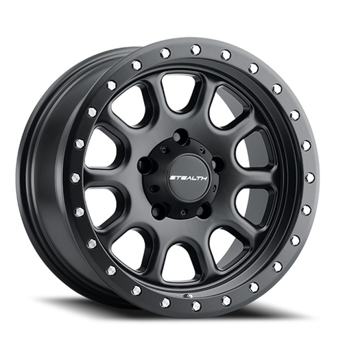 US Wheel Aluminum D Window W/ Simulated Beadlock Matte Black