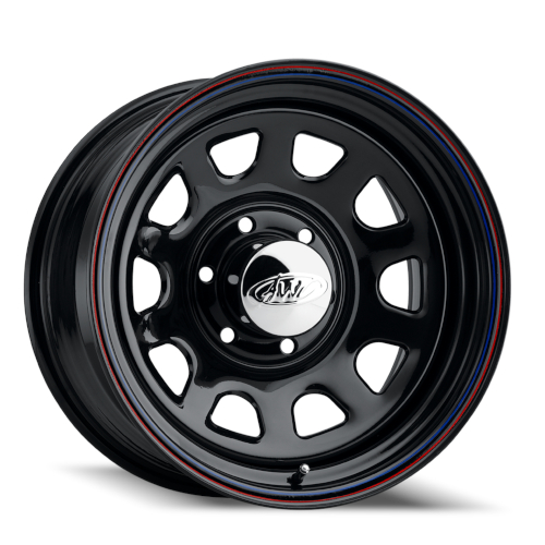 Allied Daytona Black With Red and Blue Pin Stripes