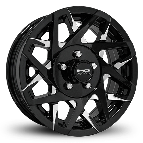 HD Trailer Wheels Canyon Gloss Black W/ Milled Face