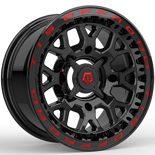TIS Offroad 558BMRL Gloss Black W/ Red Tint Milled