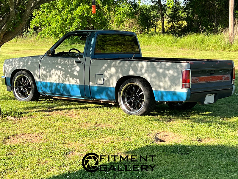 1991 Chevrolet S10 Staggered Ridler Wheels 225/40ZR18 Ironman Tires
