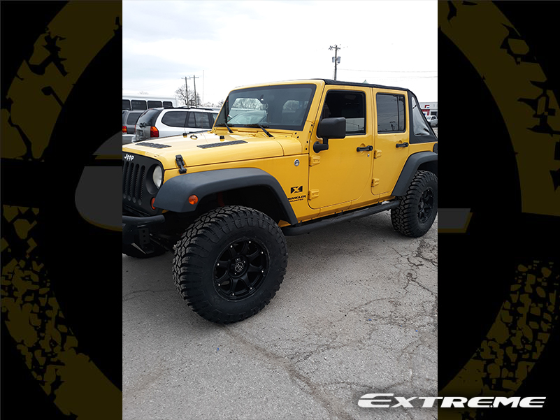 2008 Jeep Wrangler - 17x9 Black Rhino Wheels  General Tires Rough  Country 3-Inch suspension lift