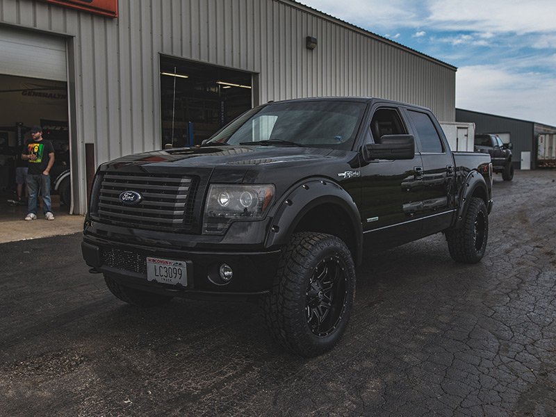 2011 Ford F 150 Fuel Offroad Lethal 20x10  24 Offset 20 By 10 Inch Wide Wheel Toyo Open Country Xtreme At Ii 295 60r20 Tire 
