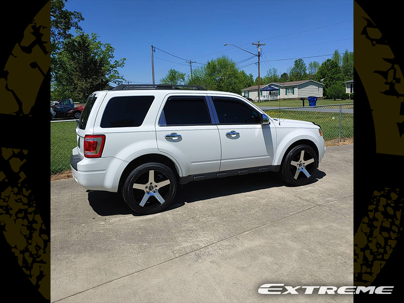 2011 Ford Escape Xlt Sport Utility 4wd Vct V83 Black Machined 20x8 5 35 Offset 255 45 20 All Season 
