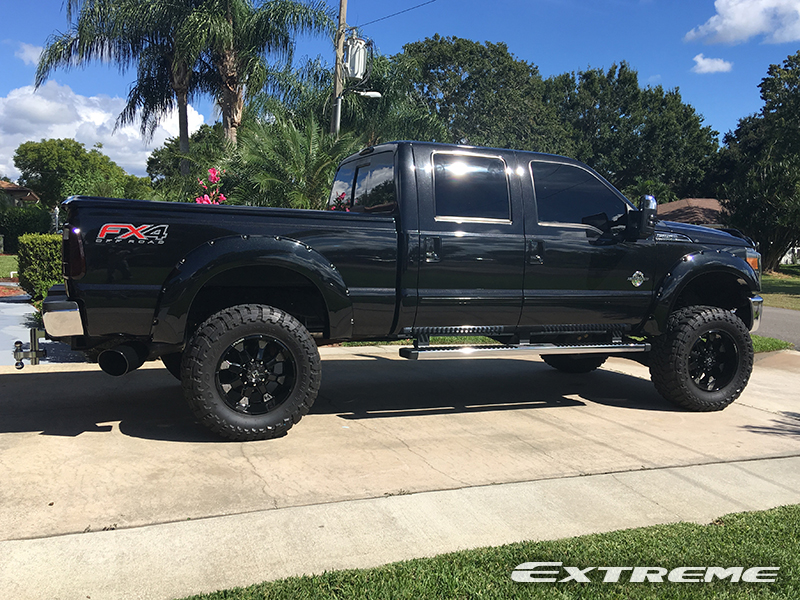 2012 Ford F250 Super Duty 20x10 Hostile Wheels 37x13.5R20 Toyo Tires Fabtech 6inch