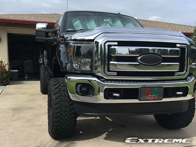 2012 Ford F250 Super Duty 20x10 Hostile Wheels 37x13.5R20 Toyo Tires Fabtech 6inch