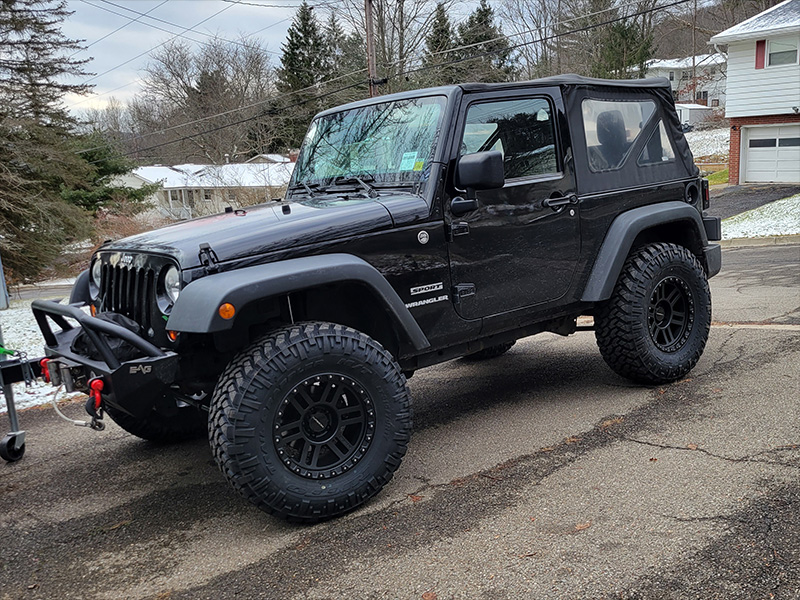 2012 Jeep Wrangler 17x9 Vision Wheels LT35x12.50R17 Nitto Tires