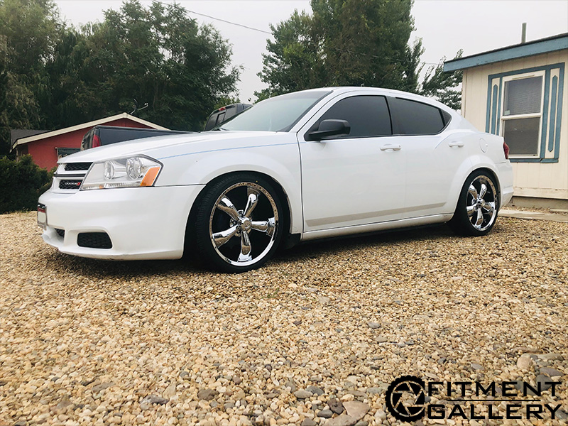 2013 Dodge Avenger 20x8.5 Vision Wheels 245/35R20 Continental Tires